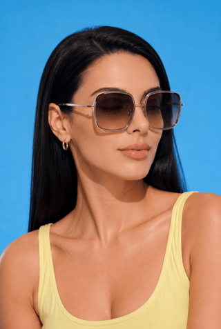 Amalfi Oversized Square Sunglasses model shot