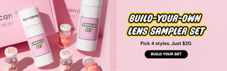 EyeCandys Build-Your-Own Sampler Set - 4 prescription colored contact lenses, mix and match styles, affordable $20 cosmetic lenses, natural eye look