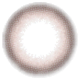 A ring of small, evenly spaced dots—densest at the edge and fading toward the white center—mirrors the subtle pattern of Topards 1-Day Cream Rose (10pk) daily lenses by Topards, which also provide UV protection.