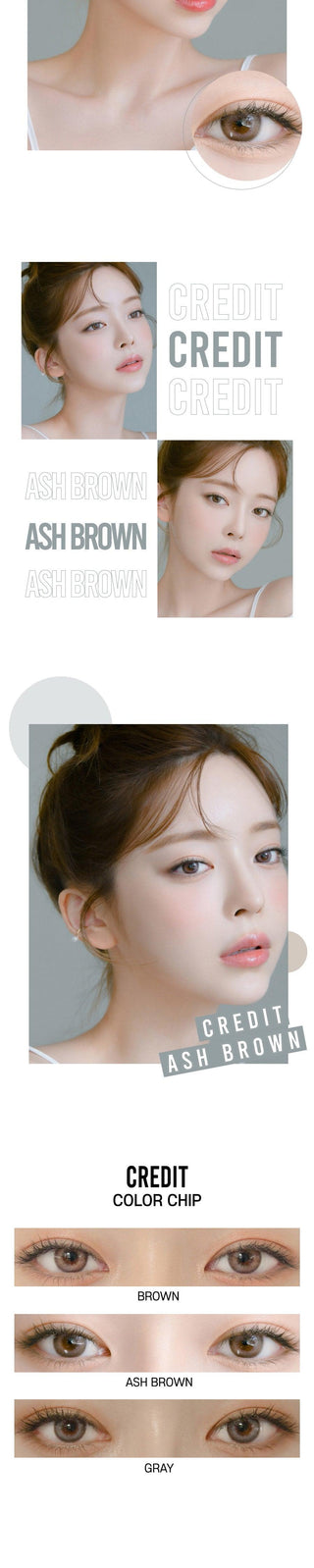 Lensrang Credit Ash Brown Color Contact Lens - EyeCandys