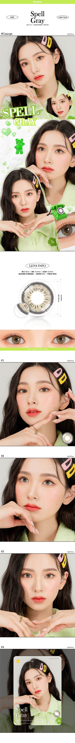 Lensrang Spell Green Color Contact Lens - EyeCandys