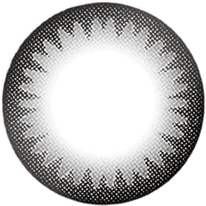 Lens design of EyeCandys Seed Coffret Natural Make Black (10pcs) color contact lens with subtle black limbal ring for natural enhancement