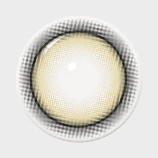 Close-up of EyeCandys I-Girl One Pick Natural Beige contact lens showing detailed lens design for natural eye enhancement