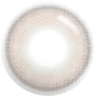 Pixel detail in the design of Eyecandys' Burnt Brown prescription colored contact lens displayed on a white backdrop.