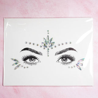 Stick on face crystal gems for music festivals, raves, clubbing, parties