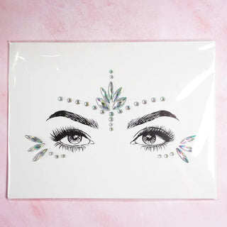 Crystal face gem stickers for raves, parties, clubbing, music festivals