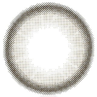 Design of the Feliamo 1-Day Airy Beige (10pk) prescription colour contact lens dailies from Eyecandys on a white background, showing the fine pixel detail and enlarging limbal ring.