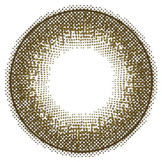 Design of the Feliamo 1-Day Chestnut (10pk) prescription colour contact lens dailies from Eyecandys on a white background, showing the fine pixel detail and enlarging limbal ring.