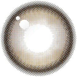 Design of the Gemhour Demeter 1-Day Amber Brown (10pk) prescription color contact lens dailies from Eyecandys on a white background, showing the fine pixel detail and enlarging limbal ring.