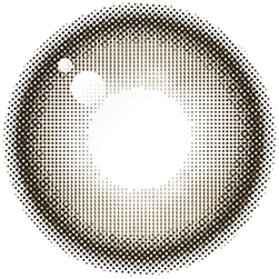 Design of the Gemhour Demeter 1-Day Ash Choco (10pk) prescription color contact lens dailies from Eyecandys on a white background, showing the fine pixel detail and enlarging limbal ring.