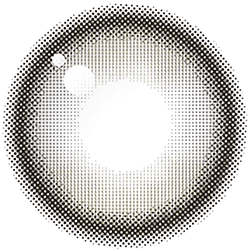 Design of the Gemhour Demeter 1-Day Pebble Grey (10pk) prescription color contact lens dailies from Eyecandys on a white background, showing the fine pixel detail and enlarging limbal ring.