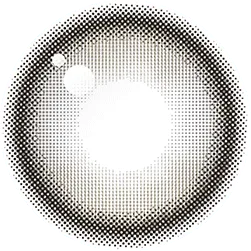 Design of the Gemhour Demeter 1-Day Pebble Grey (10pk) prescription color contact lens dailies from Eyecandys on a white background, showing the fine pixel detail and enlarging limbal ring.