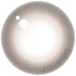 Design of the Gemhour Freyja 1-Day Mood Brown (10pk) prescription color contact lens dailies from Eyecandys on a white background, showing the fine pixel detail and enlarging limbal ring.