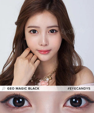 GEO Magic Black Colored Contacts Circle Lenses - EyeCandys