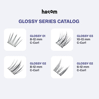 Hasom First Touch Lash Clusters - Glossy 01