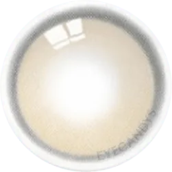 Design of the i-DOL Yurial Water Brown 1-Day (10pk) coloured contact lens from Eyecandys on a white background, showing the dotted patterns meant to mimic those of the human iris.