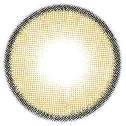 Design of the i-Sha Jadey Stone Brown coloured contact lens from Eyecandys on a white background, showing the pixel dotted detail and limbal ring.