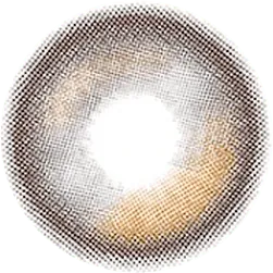 Design of the i-Sha Oriana Edge Plus 1-Day Shade Brown (10pk) coloured contact lens from Eyecandys on a white background, showing the pixel dotted detail and limbal ring.