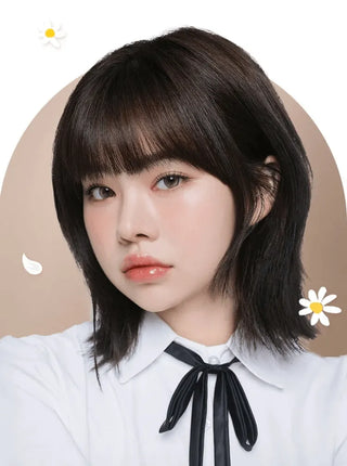 Close-up of a model wearing Eyecandys Onepick Cream Brown color contact lenses – premium prescription colored contact lenses that enhance the natural beauty of the eyes