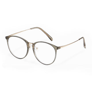 Infinity oversized vintage-inspired prescription eyeglasses, available in blue light blocking lenses and in readers with magnification, from EyeCandys. Pictured is the Matcha (green) color.