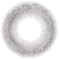 Design of the Lensrang Credit Grey prescription colour contact lenses from Eyecandys on a white background, showing the fine pixel detail and enlarging limbal ring.
