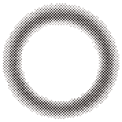 Design of the Lensrang Iwwing Black prescription colour contact lenses from Eyecandys on a white background, showing the fine pixel detail and enlarging limbal ring.