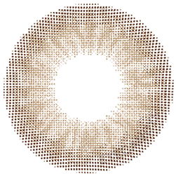 Design of the Lensrang Iwwinka Hazel prescription colour contact lenses from Eyecandys on a white background, showing the fine pixel detail and enlarging limbal ring.