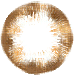 Design of the Lensrang Iwwiny Brown prescription colour contact lenses from Eyecandys on a white background, showing the fine pixel detail and enlarging limbal ring.