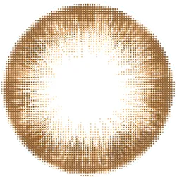 Design of the Lensrang Iwwiny Brown prescription colour contact lenses from Eyecandys on a white background, showing the fine pixel detail and enlarging limbal ring.