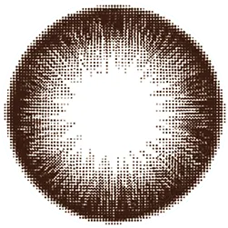 Design of the Lensrang Iwwiny Choco prescription colour contact lenses from Eyecandys on a white background, showing the fine pixel detail and enlarging limbal ring.