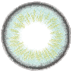 Design of the Lensrang Iwwitch Ocean Blue prescription colour contact lenses from Eyecandys on a white background, showing the fine pixel detail and enlarging limbal ring.