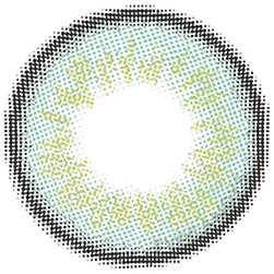 Design of the Lensrang Iwwitch Ocean Blue prescription colour contact lenses from Eyecandys on a white background, showing the fine pixel detail and enlarging limbal ring.