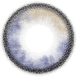 Design of the Lensrang Planet Space Grey prescription colour contact lenses from Eyecandys on a white background, showing the fine pixel detail and enlarging limbal ring.
