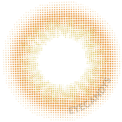 Design of the Lensrang Real Brown prescription colour contact lenses from Eyecandys on a white background, showing the fine pixel detail and enlarging limbal ring.