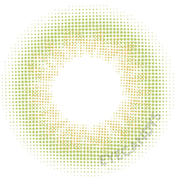 Design of the Lensrang Real Khaki Green prescription colour contact lenses from Eyecandys on a white background, showing the fine pixel detail and enlarging limbal ring.