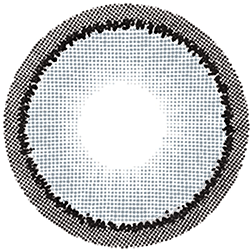 Design of the Lensrang Sharing Grey prescription colour contact lenses from Eyecandys on a white background, showing the fine pixel detail and enlarging limbal ring.