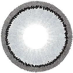 Design of the Lensrang Sharing Grey prescription colour contact lenses from Eyecandys on a white background, showing the fine pixel detail and enlarging limbal ring.