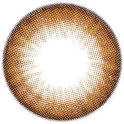 Design of the Lensrang Snug Brown prescription colour contact lenses from Eyecandys on a white background, showing the fine pixel detail and enlarging limbal ring.