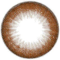 Design of the Lensrang Snug Choco prescription colour contact lenses from Eyecandys on a white background, showing the fine pixel detail and enlarging limbal ring.