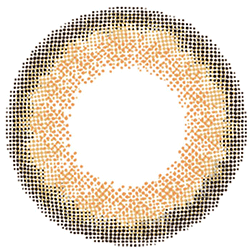 Design of the Lensrang Stunning Brown prescription colour contact lenses from Eyecandys on a white background, showing the fine pixel detail and enlarging limbal ring.
