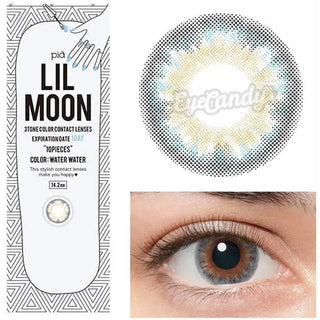 Lilmoon 1-Day Water Water Blue-Grey (10pk) Color Contact Lens for Dark Eyes - Eyecandys