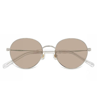 Elegant black Luna Round reading glasses with a narrow fit, featuring a polarized Amber tint. These lightweight, durable frames are perfect for adding a touch of sophistication to any look, offering both style and comfort for daily use.