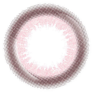 A ring of small dots with a gradient from dark brown to light pink and denser at the edge fading inward mirrors the design of Bausch & Lomb Lacelle Marsala Pink (30pk) contact lenses by Bausch & Lomb.