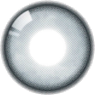 Close up detailed view of a Olala Meow Siam Blue contact lens design