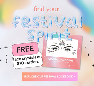 Festival crystal face gems free gift with purchase of $70