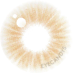 Design of the Olola Heiress Brown (KR) colored prescription contact lenses from Eyecandys on a white background, showing detailed dotted patterns designed to enhance the iris.
