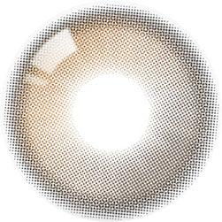 Design of the Olola Daymood 1-Day Brown (10pk) (KR) colored prescription contact lenses from Eyecandys on a white background, showing detailed dotted patterns designed to enhance the iris.