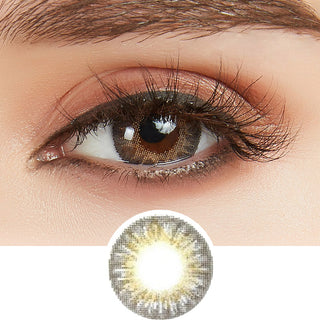 GEO Tri-Color Grey Color Contact Lens for Dark Eyes - Eyecandys