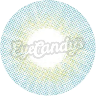 Close up detailed view of a blue blended contact lens pattern showing radial striations designed to transition seamlessly into naturally dark or light eyes