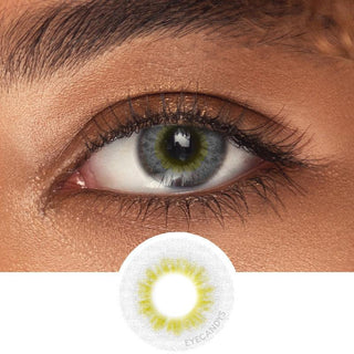 Innovision Elite II: 3-tone Grey Natural Color Contact Lens for Dark Eyes - EyeCandys